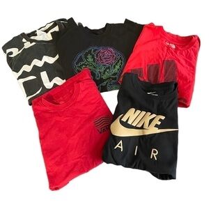 BOYS set of 5 t-shirts Sz S youth Nike Adidas Vans Champion